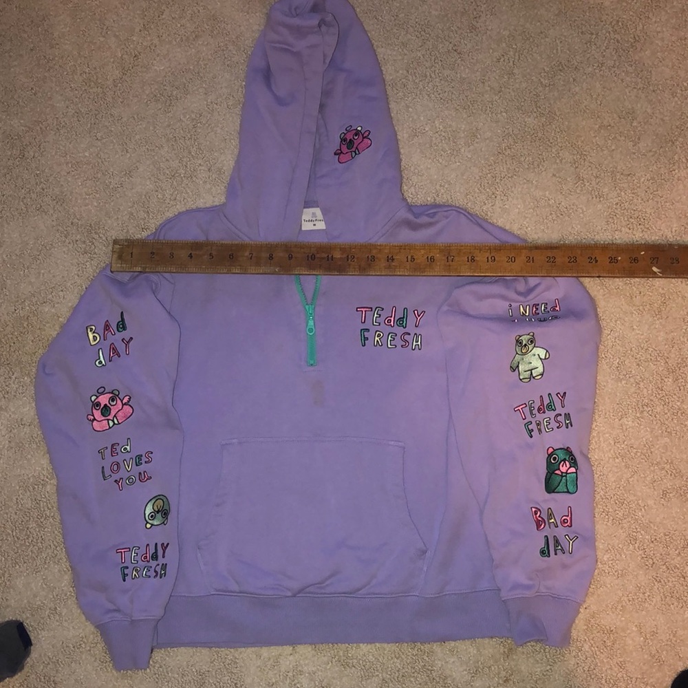 Heavy cotton 100%. Hello fresh lavender hooded sweatshirt.